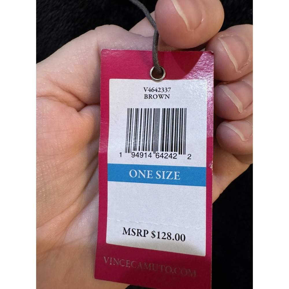 NWT Vince Camuto Faux Fur Trim Cape Shawl Capelet Penny Lane Tweed One Size - Picture 8 of 13